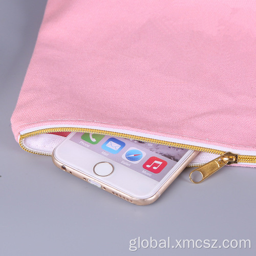 Cosmetic Bag Pouch Blank cotton canvas custom logo makeup cosmetic bags Factory